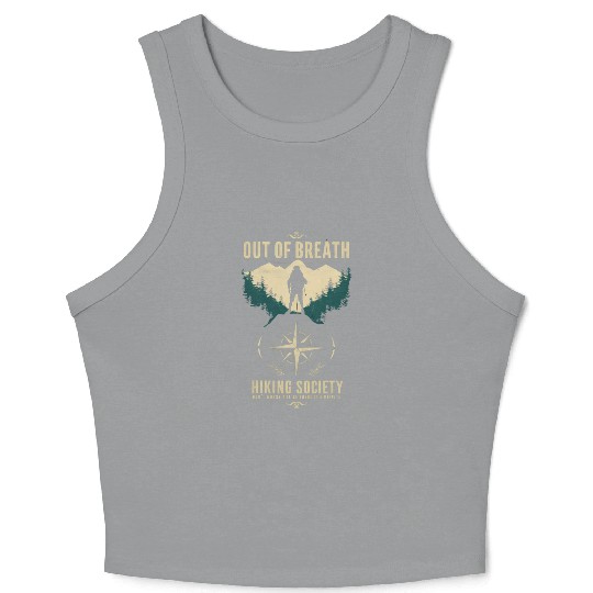 Out of Breath Hiking Society Hiker Nature Love Crop Tank Top