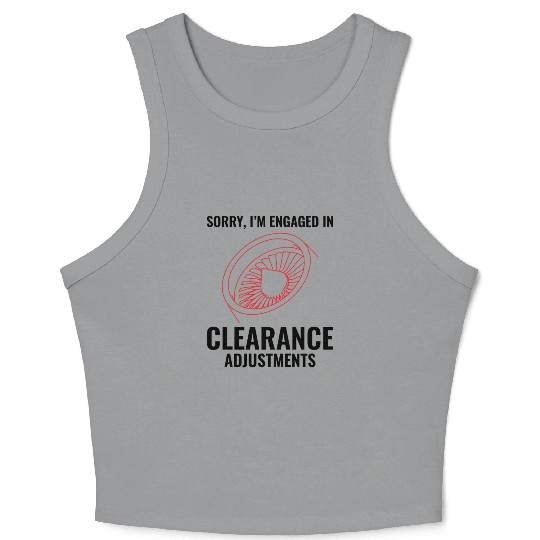 Aircraft Jet Engine Mechanic Aviation Technician Crop Tank Top