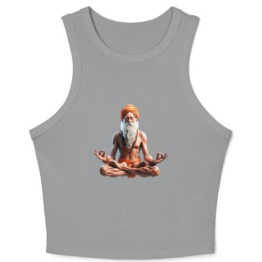Peaceful Meditation Guru Crop Tank Top