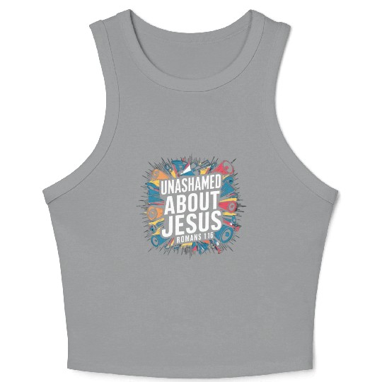 Unashamed About Jesus Crop Tank Top