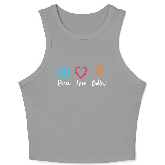 Peace Love Ballet Crop Tank Top