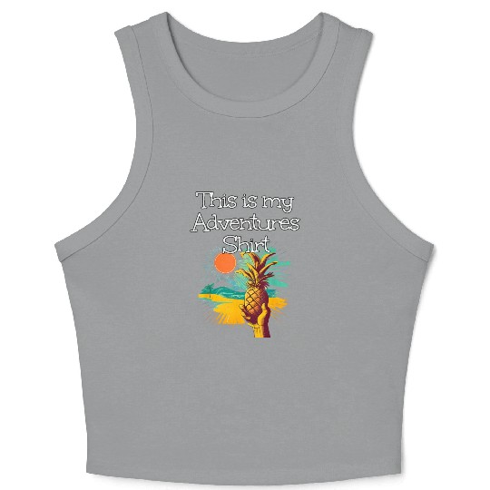 This Adventures Clothes Pineapple Crop Tank Top