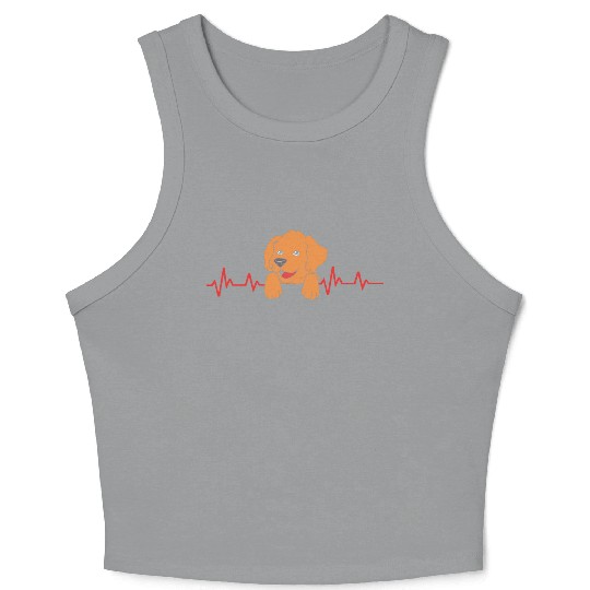 Cute Pet Owner Boykin Spaniel Dog Heartbeat Crop Tank Top