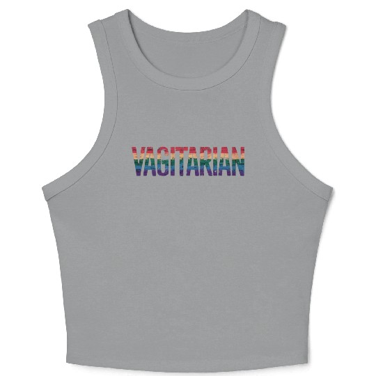Vagitarian Lesbian Lgbt Pride Month Gay Crop Tank Top