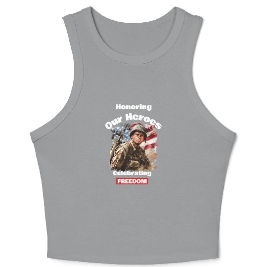 USA Army Veteran Crop Tank Top