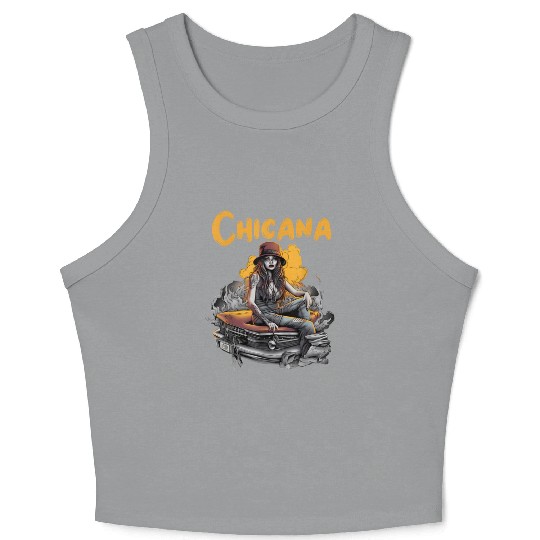 Chicana Lowrider Clothes Mexican American Crop Tank Top