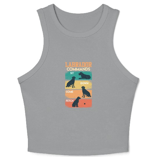 Labrador COMMANDOS Labrador Lovers Funny Crop Tank Top