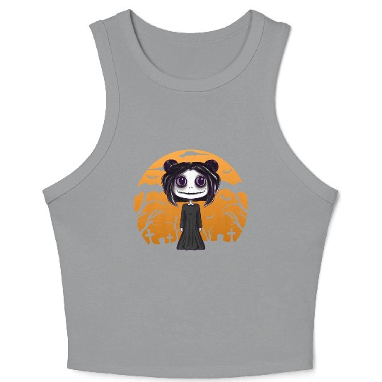 Scary Halloween Clothing Premium Crop Tank Top