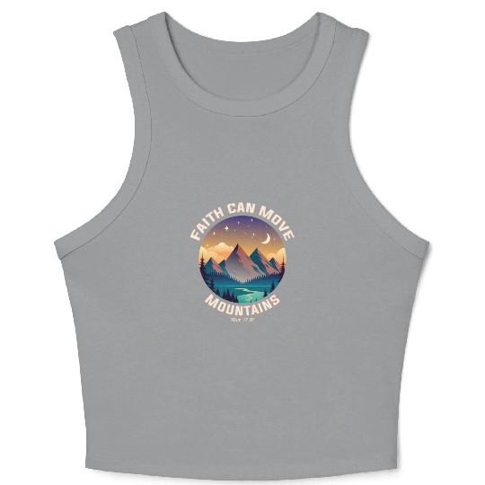 Faith can move Mountains Crop Tank Top