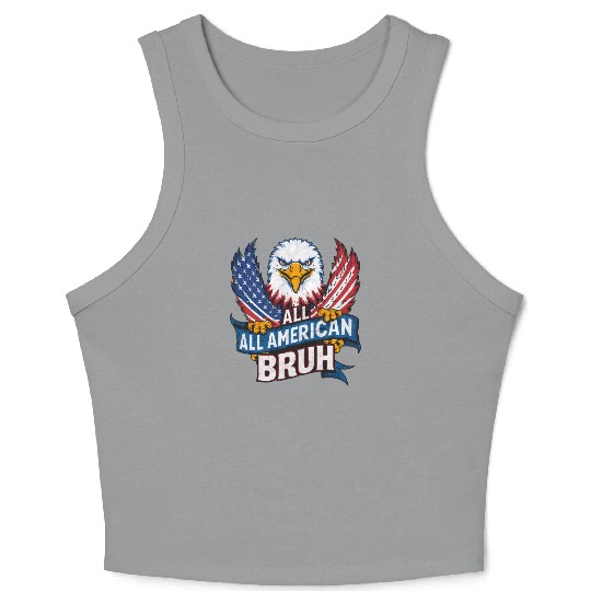 all american patriotic eagle Crop Tank Top