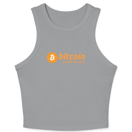 Bitcoin Accepted Here Promo Crop Tank Top
