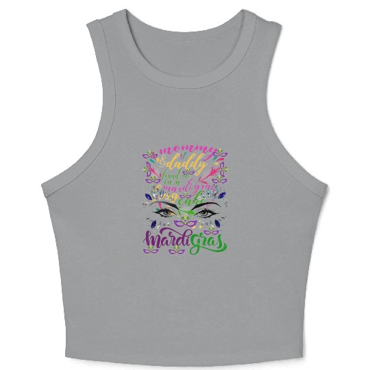 "mardi gras Crop Tank Top"