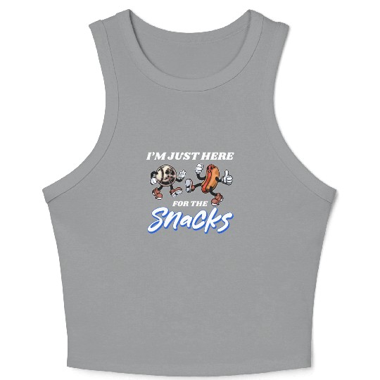 Patriotic Fun: 4th Of July Hot Dogs, Snacks Crop Tank Top