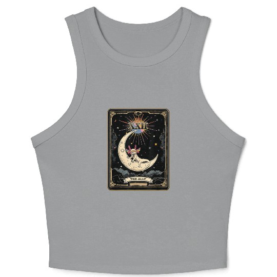 Pride Rainbow Sunglasses Ally Axolotl Crop Tank Top