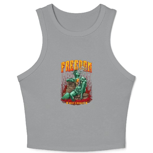 statue of liberty smoking #1 Crop Tank Top