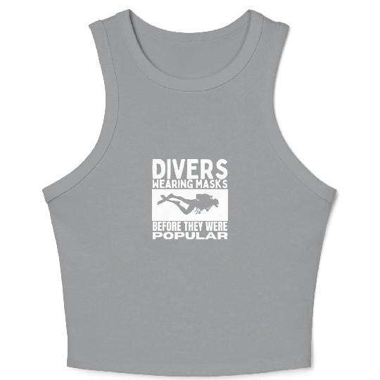 Scuba Diving Mask Pun Funny Scuba Diver Crop Tank Top