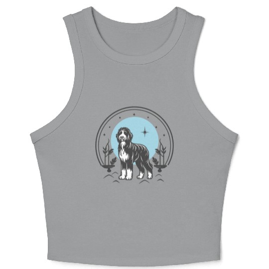 Bernedoodle Tarot Card Dog | Celestial and Starsee Crop Tank Top