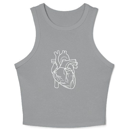 CVICU Cardiac Nurse Cardiology Heart Anatomy ICU Crop Tank Top