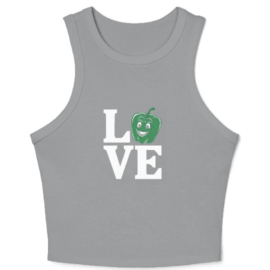 Bell Pepper Love Green Crop Tank Top