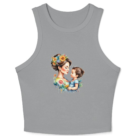 I love my mom Crop Tank Top