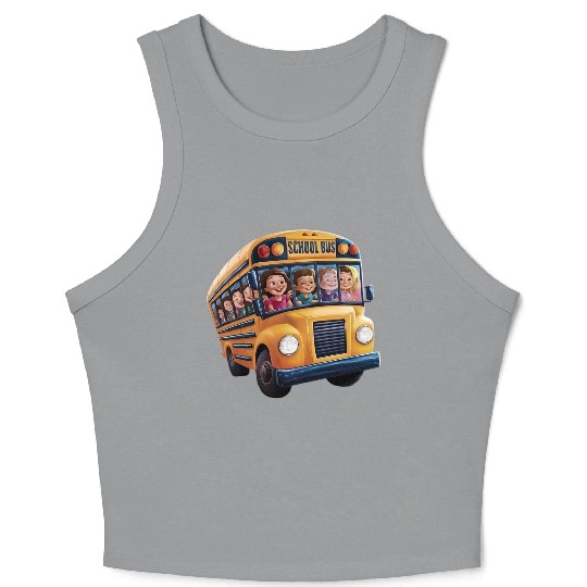 School Bus Adventures Crop Tank Top