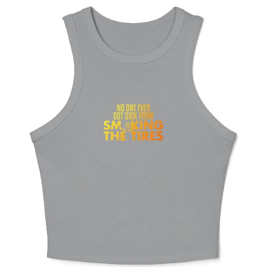 Drag Racing Art Auto Race Car Lover Dragster Crop Tank Top