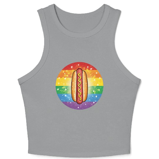 LGBTQ Hot Dog Crop Tank Top