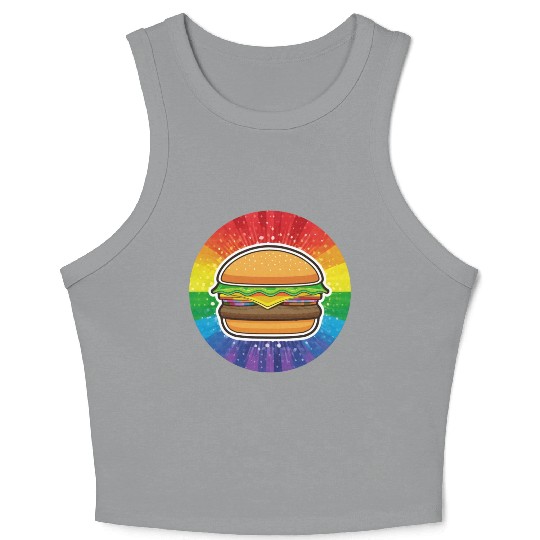 LGBTQ Hamburger Crop Tank Top