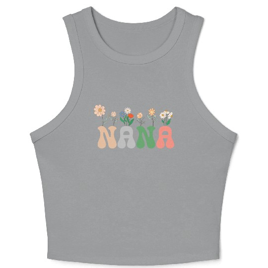 Nana Wildflower Floral Design Cherry Blossom Nana Crop Tank Top