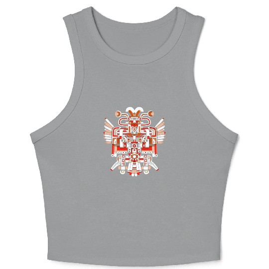 Aztec God Ancient Mythology Chalchiuhtotolin Crop Tank Top