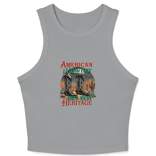 American Cowboy boots Texas West Wild Heritage Crop Tank Top
