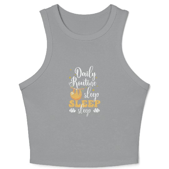 Sleepyhead Dream Grumpy In The Morning Sloth Crop Tank Top