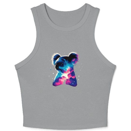 Cool Galaxy Graphic Space Art Crop Tank Top