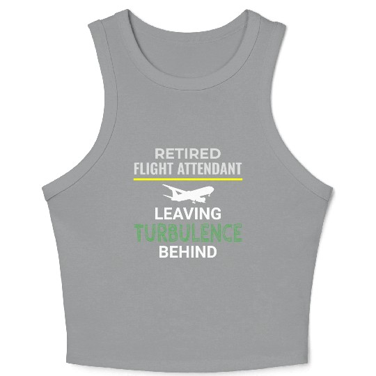 Retired Flight Attendant Aviation Cabin Crew Crop Tank Top
