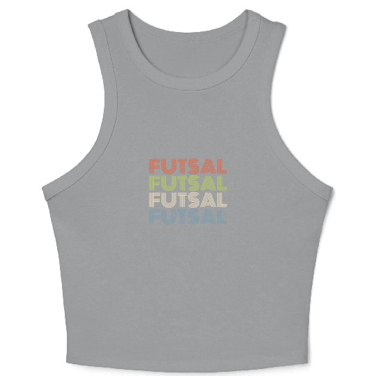 Futsal Coach Retro Vintage Cool Futsal Crop Tank Top