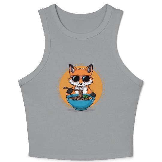 A Cute Fox Crop Tank Top