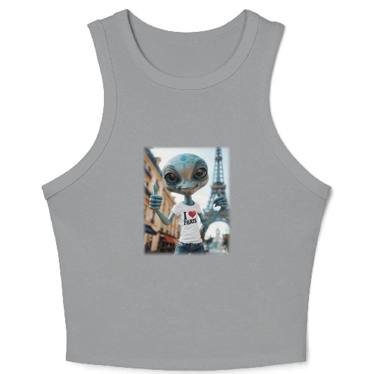A Alien in Paris. I love Paris Crop Tank Top