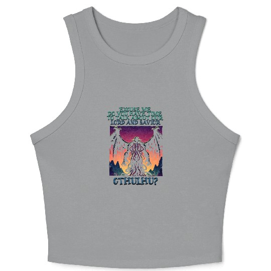 Lord & Savior Cthulhu Cult Lovecraft Necronomicon Crop Tank Top