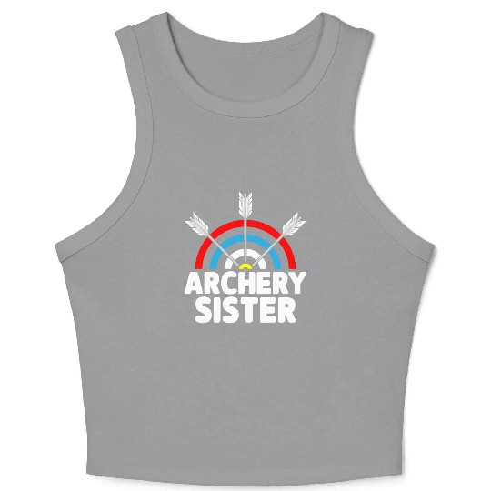 Archery Sister Archer Bow And Arrow Sis Crop Tank Top