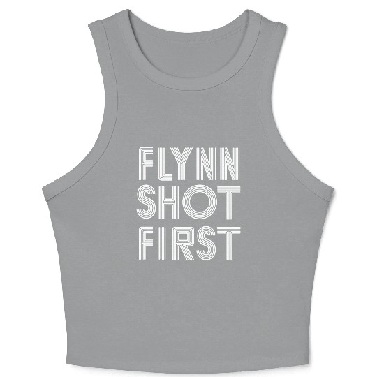 Flynn Shot First -white Crop Tank Top