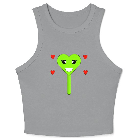 Cuttie Green Lollipop Crop Tank Top