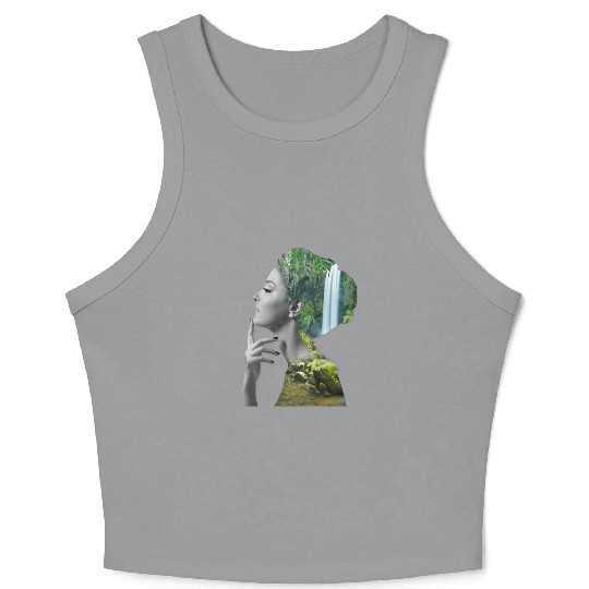 "Girls Waterfall Crop Tank Top - Trendy & Stylish Summer