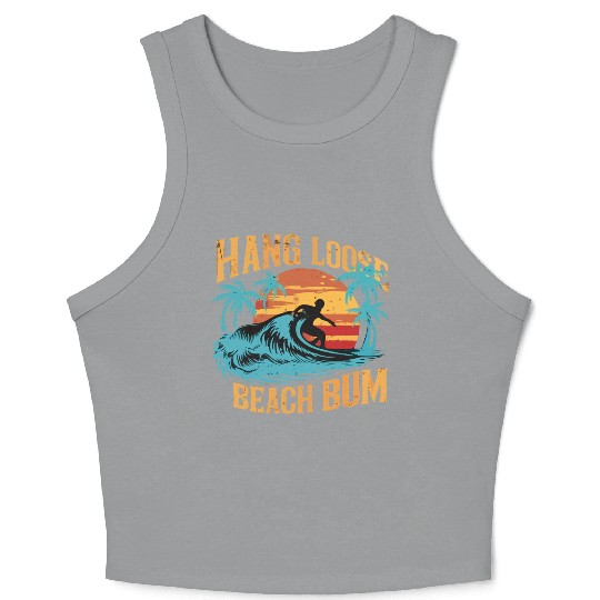 Hang Loose, Beach B Crop Tank Top