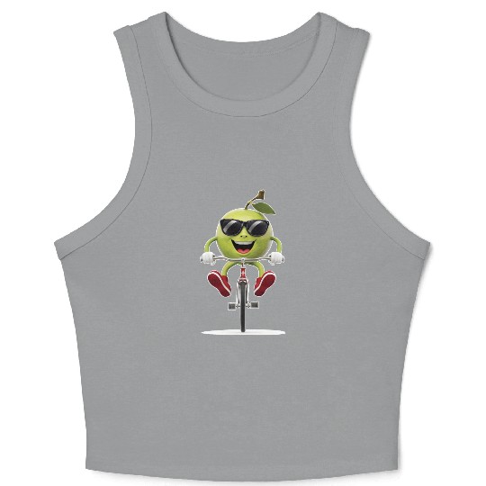 Guava Cycling On Bike Realistic Crop Tank Top