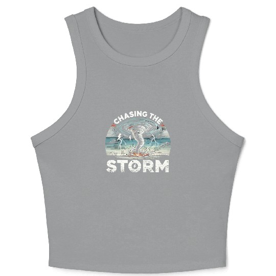 Tornado Chasing Adventures: Embrace Nature's Fury Crop Tank Top