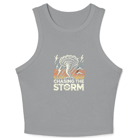 Tornado Chasing Adventures: Embrace Nature's Fury Crop Tank Top