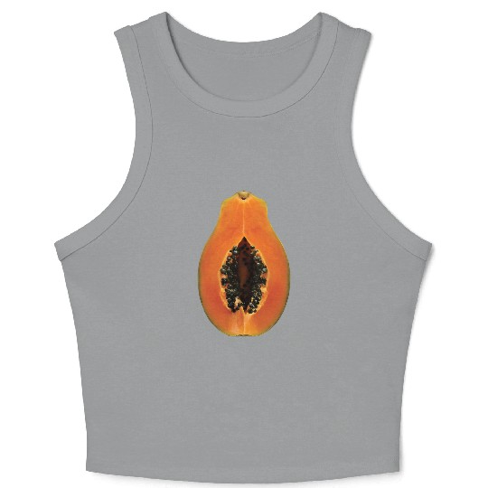 Papaya Realistic Crop Tank Top