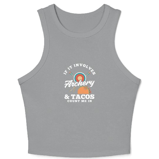 Bow Tacos Arrows Archery Crop Tank Top