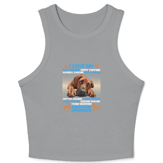 Ridgeback Owner I LOVE MY RHODESIAN RIDGEBACK Crop Tank Top