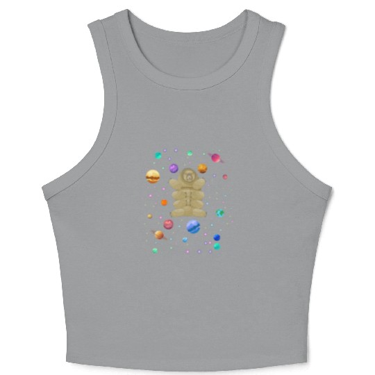 Tardigrade Space! Nerd, Geek Microbiology Science Crop Tank Top